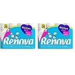 RENOVA SkinCare Papier hygiénique 3 plis blancs, 24 rouleaux (Lot de 2)