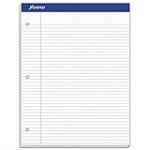Ampad, bloc-notes à doubles feuilles, lignes étroites, taille 21,6 x 20,9 cm, papier blanc, 100 feuilles par bloc (20-346)