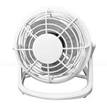 Blendend Mini ventilateur de bureau Tango 2,5 W 5 V en blanc élégant. Dimensions compactes de 14,5 x 14,5 x 10 cm. Orientable et alimenté par USB, parfait pour rafraîchir n'importe quel espace.