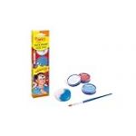 Jovi Enfants Adventure, Étui de 3 flacons de 8 ML, crème, Couleurs Blanc, Rouge et Bleu Clair, Comprend Une éponge de Maquillage et Un Pinceau Plat (174AD), Multicolor, Grand
