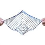 Atellani Square Wave | Sculpture cin&eacute;tique hypnotique | Oeuvre d'art de L'Artiste Ivan Black | Anti-Stress calmant et Relaxant (Bleu Saphir)