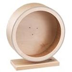 Ferplast Roue Hamster en Bois, Jouet en Bois Hamster Chinchilla, Diam&egrave;tre 26,4 cm