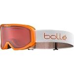 Bolle INUK – Masque Ski Enfant – Orange et Gris Mat – Écran Vermillon Cat. 2 – Anti-buée, Anti-rayures, Aération Flow-Tech, Confort mousse