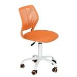 FurnitureR Chaise de Bureau color&eacute;e - Design Moderne et r&eacute;glable - Si&egrave;ge d'ordinateur pivotant sans Bras - pour Chambre d'enfant, Bureau &agrave; Domicile - Orange