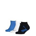 Puma Sneaker Chaussettes, Bleu Marine/Blanc/Bleu, 31/34 (Lot de 3) Enfant Unisexe