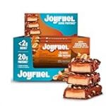 JOYFUEL Barre Protéinée - Goûts Chocolat au Lait, Cacahuètes & Caramel - <2g de sucre - 20g de protéines - 12 barres X 55g