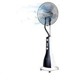 Wintem BAKU Ventilateur avec humidificateur - Diamètre 40 cm, 3 vitesses, minuterie de 2 heures, réservoir de 3 L, moteur en cuivre, oscillation horizontale