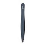 PLIC BEAUTY - Pince à Épiler Bleu Foncé Mors Biais - Précision et Confort - Idéale pour Épilation du Visage et Corps - Finition Soft Touch - Acier Inoxydable - Accessoire Professionnel