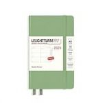 LEUCHTTURM1917 367634 Agenda semainier de poche 2024 12 mois Vert sauge Format A6