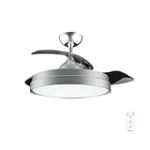 Cecotec Ventilateur de Plafond avec Lumière Energysilence Aero 4300 Invisible Steel. 35W, 6 Vitesses, Pales Rétractables, Télécommande, Minuteur, Lumière LED Intégrée, Intensité Lumineuse Réglable