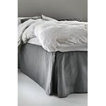 Jotex Cache-sommier en Coton Bio - Hauteur 45 cm - Gris foncé - 90 x 200 cm