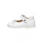 Naturino Ballerines &agrave; n UD en Cuir, Blanc-Argent&eacute; 27