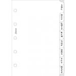 Filofax 511674 Recharge pour Organiseur index 3 lettres Blanc