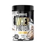 Poudre prot&eacute;in&eacute;e Warrior Whey 500 g (jusqu&rsquo;&agrave; 36 g par portion) - Go&ucirc;t d&eacute;licieux et riche en acides amin&eacute;s - 20 portions (Noix de coco)