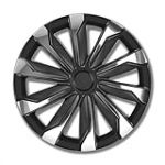 Petex 17'' pouces Enjoliveurs Jeu noir/argent&eacute; RB563517 Cap De Roue Enjoliveur Auto