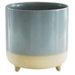 Ivyline Pot de Fleurs en c&eacute;ramique Bleu Ciel Mat r&eacute;actif 12 x 12 cm