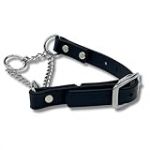 JIM HODGES DOG TRAINING Martingale Collier pour Chien en biothane en Acier Inoxydable Anti-Traction Fabriqué aux États-Unis Qualité Professionnelle Taille L Noir