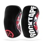RockTape Assassins Protèges-genoux, Genouillères d'entraînemente en néoprène, durables et confortables, Camo Rouge, M, Pack 2