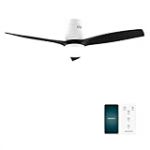Cecotec - Ventilateur de Plafond avec Lumière EnergySilence Aero 5600 Aqua White&Black Connected - 40 W, 6 Vitesses, Diamètre 132 cm, LED de 20 W, 3 Pales, Minuterie, Mode Été/Hiver