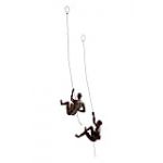 JOTEX Climbers 1526084 Lot de 2 Figurines d&eacute;coratives Marron Rouille