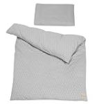 roba Parure de Lit Bébé Bio Lil Planet - 2 Pièces - Housse de Couette 100 x 135 cm + Taie d'Oreiller 40 x 60 cm - Coton Bio Certifié OEKO-TEX® et GOTS - Gris Argenté