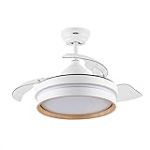 Eden pulse Ventilateur DC 48 W 3 pales 91d 4800lm 6 vitesses 3000-4500-6000 K avec télécommande, mémoire et minuterie pour usage domestique.