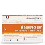 GRANIONS BOOSTER ENERGIE PHYSIQUE ET MENTALE| Ginseng, Gingembre, Guarana, Gel&eacute;e Royale, Vitamine B6, Cafeine - M&eacute;moire et Concentration - Booster Anti Fatigue -30 Ampoules Buvables-Fabriqu&eacute; en France