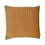 Laurence Llewelyn-Bowen - Coussin tressé uni Or Orange - 43 x 43 cm - Coussin en Velours avec Rembourrage/Rembourrage Inclus - Coussin Crochet doré - Collection Amory de Coussins tressés