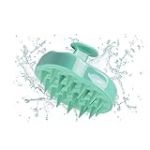 BEPER C301ABE002 Masseur cuir chevelu, brosse &agrave; cheveux en silicone pour shampooing et massage de la t&ecirc;te, Vert d'eau