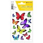 TopStick 1338 Autocollantes avec des motifs de papillons (700 stickers, papier, mat) auto-adhésives, étiquettes décoratives pour cadeau, anniversaires, lettres, albums photos, agendas, colorés