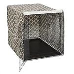 MidWest Homes for Pets CVR-42T-BR Housse de cage pour chien avec tissu protecteur en téflon, housse de protection pour cage de chien adaptée aux caisses MidWest et New World de 106,68 cm de long