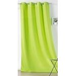LINDER Rideau Outdoor d&eacute;perlant - tiss&eacute; et Teint en France - Finition Oeillets Canon de Fusil antioxydant - Coloris Vert Anis - Dimensions 135x240cm - 100% Polyester - Collection Toile EXT&Eacute;RIEURE