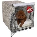 Explore Land Housse de Cage &agrave; Motif pour Chien de 61 cm, Housse de Niche en Polyester Robuste pour int&eacute;rieur et Animal de Compagnie, Ajustement Universel pour Cage en m&eacute;tal Standard &agrave; 1, 2, 3 Portes