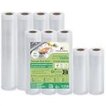 KitchenBoss Sacs Sous Vide Alimentaire：Film Sous Vide Alimentaire 9 Rouleaux, Rouleau Sous Vide Alimentaire 15/20/28x300 cm Convient à Machine Sous Vide/Cuisson Sous Vide/Four à micro-ondes