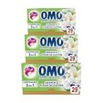 OMO - Lessive liquide en capsules 3 en 1 Prendre l'air - 87 lavages - Jasmin et Fleurs de Coton - propreté éclatante & parfum longue durée aux essences naturelles (lot de 3x29)