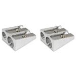 HomeHobby Lot de 2 taille-crayons à deux trous Argenté 3 l