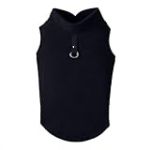 GOOBY Gilet en Polaire pour Chien – Noir, Taille M – Veste Chaude en Polaire avec Anneau en O – Manteau d'hiver pour Petit Chien, vêtement pour Temps Froid pour Chiens de Petite Taille, garçon ou