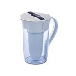 ZeroWater ZR-0810-4 Pichet de filtre à eau rond de 10 tasses avec compteur de qualité de l'eau, blanc
