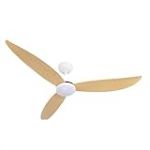 Brightium Ventilateur DC Genil 24 W blanc avec 3 pales. &Eacute;l&eacute;gant et puissant, offre 132 dB et 2424 lm. &Eacute;clairage r&eacute;glable (3000, 4000, 6500 K) et t&eacute;l&eacute;commande. Id&eacute;al pour n'importe quel espace.