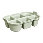 Elho Green Basics Seed Tray 22cm - Propagateur pour Plantes - Plateau Semis - Plastique 100% Recyclé - 21.9 x 14.5 x 7 cm - Vert/Vert Pierre