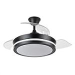 Eden pulse Ventilateur noir 72 W 6120 lm, 3 pales dépliables, température réglable, 32/47 x 40/91 cm
