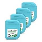 By Amazon – Fil dentaire ciré à la menthe, 50 m – Lot de 4