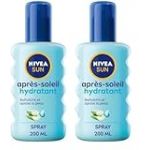 NIVEA SUN - Spray Apr&egrave;s Soleil Hydratant 48H - Rafra&icirc;chit & Apaise La Peau - Aloe Vera Bio & Acide Hyaluronique - Formule L&eacute;g&egrave;re & Non Grasse - Tous Types De Peaux - 200 ml (Lot de 2)