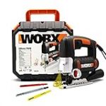 WORX - Scie sauteuse pendulaire multimatériaux - WX479 - 750W - ⌀ max 100 mm(guide laser, extraction de poussière, lames)