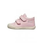 Naturino Chaussures Premiers Pas en Cuir, Blanc-Rose 23