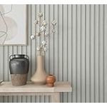 WALLCOVER Papier peint intiss&eacute; classique &agrave; rayures, pour salon et chambre &agrave; coucher, 10,05 x 0,53 m, gris et brun