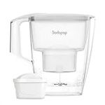 Sodapop Selina Carafe filtrante avec 1 cartouche filtrante Capacit&eacute; 3 l Compatible Brita&reg; Passe au lave-vaisselle Blanc