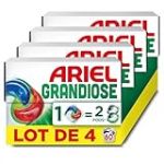Ariel Grandiose PODS, Lessive Liquide En Capsules 60 Lavages (4 x 15 Capsules), Original 2 X Action Détachante et Anti-Odeur