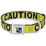 Buckle Down 9–38,1 cm Caution Jaune/Noir Collier de Chien en Forme d'os, Petite