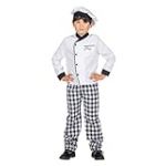 WILBERS & WILBERS Costume de cuisine, Unisex Children, 3971-128, Noir, blanc, 128